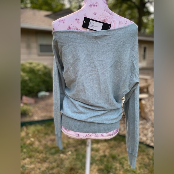 Minnie Rose cotton cashmere off the shoulder top (read description) - Picture 10 of 15